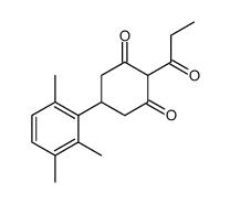 2-propanoyl-5-(2,3,6-trimethylphenyl)cyclohexane-1,3-dione Structure
