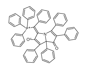 2,3,7,7a-Tetraphenyl-5-benzylidentriphenylphosphonium-6-olat-1H,5H,7aH-pyrrolizin-1-on Structure