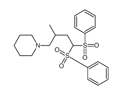 1-[4,4-bis(benzenesulfonyl)-2-methylbutyl]piperidine Structure