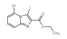 5-BROMO-3-IODO-IMIDAZO[1,2-A]PYRIDINE-2-CARBOXYLIC ACID ETHYL ESTER Structure