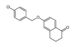 6-[(4-chlorophenyl)methoxy]-3,4-dihydro-2H-naphthalen-1-one结构式