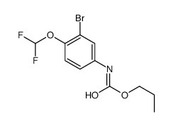 propyl N-[3-bromo-4-(difluoromethoxy)phenyl]carbamate结构式