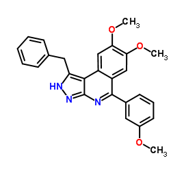 1-Benzyl-7,8-dimethoxy-5-(3-methoxyphenyl)-2H-pyrazolo[3,4-c]isoquinoline Structure
