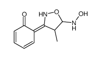 6-[5-(hydroxyamino)-4-methyl-1,2-oxazolidin-3-ylidene]cyclohexa-2,4-dien-1-one结构式