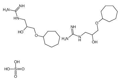 2-(3-cycloheptyloxy-2-hydroxypropyl)guanidine,sulfuric acid Structure