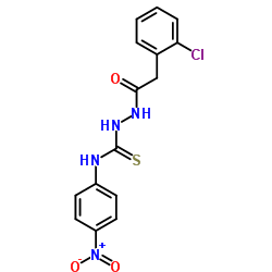 2-[(2-Chlorophenyl)acetyl]-N-(4-nitrophenyl)hydrazinecarbothioamide Structure