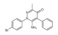 6-amino-1-(4-bromophenyl)-3-methyl-5-phenylpyridazin-4-one Structure