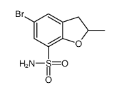 5-bromo-2-methyl-2,3-dihydro-1-benzofuran-7-sulfonamide结构式