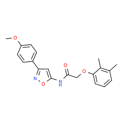 2-(2,3-dimethylphenoxy)-N-[3-(4-methoxyphenyl)-5-isoxazolyl]acetamide结构式