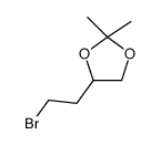 4-(2-溴乙基)-2,2-二甲基-1,3-二氧戊环结构式