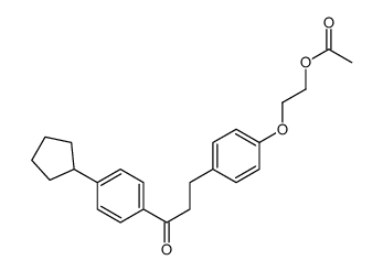2-[4-[3-(4-cyclopentylphenyl)-3-oxopropyl]phenoxy]ethyl acetate Structure