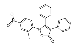 2-(2-methyl-4-nitrophenyl)-3,4-diphenyl-1,2-oxazol-5-one结构式