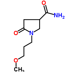 1-(3-Methoxypropyl)-5-oxo-3-pyrrolidinecarboxamide结构式