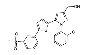 [1-(2-chlorophenyl)-5-(5-[3-(methylsulfonyl)phenyl]-2-thienyl)-1H-pyrazol-3-yl]methanol Structure