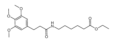 ethyl 6-((3-(3,4,5-trimethoxyphenyl)propanoyl)amino)hexanoate结构式