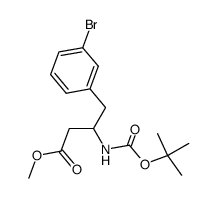methyl 4-(3-bromophenyl)-3-[(tert-butoxycarbonyl)amino]butanoate结构式