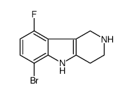 6-bromo-9-fluoro-2,3,4,5-tetrahydro-1H-pyrido[4,3-b]indole结构式