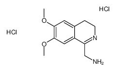 1-(氨基甲基)-3,4-二氢-6,7-二甲氧基异喹啉双盐酸盐结构式