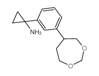 Cyclopropanamine, 1-[3-(1,3-dioxepan-5-yl)phenyl] Structure