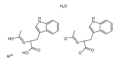 bis(N-acetyl-L-tryptophanato-O,ON)hydroxyaluminium结构式