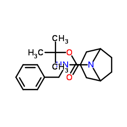 8-Azabicyclo[3.2.1]octane-8-carboxylic acid, 3-[(phenylmethyl)amino]-, 1,1-dimethylethyl ester structure