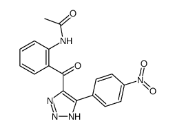 N-{2-[5-(4-Nitro-phenyl)-1H-[1,2,3]triazole-4-carbonyl]-phenyl}-acetamide Structure