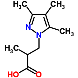 2-Methyl-3-(3,4,5-trimethyl-1H-pyrazol-1-yl)propanoic acid Structure