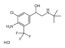 [2-[4-amino-3-chloro-5-(trifluoromethyl)phenyl]-2-hydroxyethyl]-tert-butylazanium,chloride Structure