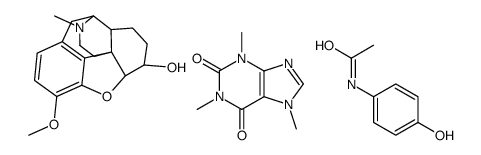 (4R,4aR,7S,7aR,12bS)-9-methoxy-3-methyl-2,4,4a,5,6,7,7a,13-octahydro-1H-4,12-methanobenzofuro[3,2-e]isoquinoline-7-ol,N-(4-hydroxyphenyl)acetamide,1,3,7-trimethylpurine-2,6-dione结构式