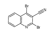2,4-dibromo-quinoline-3-carbonitrile结构式