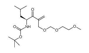 (4S)-4-(tert-butoxycarbonyl)-amino-2-(methoxy-ethoxymethoxymethyl)-6-methylhept-1-en-3-one Structure