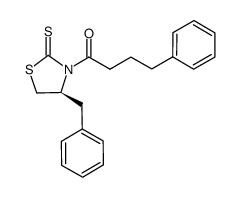 1-[(4S)-4-benzyl-2-thioxothiazolidin-3-yl]-4-phenylbutan-1-one Structure