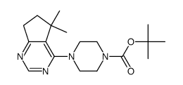 tert-butyl 4-(5,5-dimethyl-6,7-dihydro-5H-cyclopenta[d]pyrimidin-4-yl)piperazine-1-carboxylate结构式