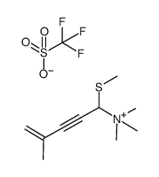 trimethyl-N-(1-methylsulfanyl-1-(3-methyl-3-buten-1-ynyl))methylammonium trifluoromethanesulfonate Structure