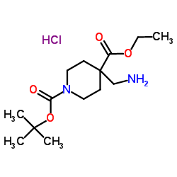 1-tert-Butyl 4-ethyl 4-(aminomethyl)piperidine-1,4-dicarboxylate picture