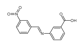 3-(3-nitro-benzylidenamino)-benzoic acid结构式