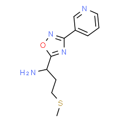 3-(Methylthio)-1-(3-(pyridin-3-yl)-1,2,4-oxadiazol-5-yl)propan-1-amine结构式
