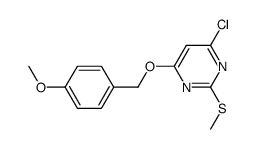4-chloro-6-(4-methoxy-benzyloxy)-2-methylsulfanyl-pyrimidine结构式