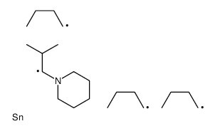 tributyl-(2-methyl-1-piperidin-1-ylpropyl)stannane结构式