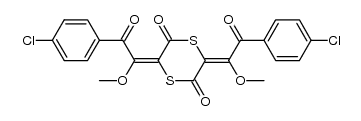 3,6-bis[2-(4-chlorophenyl)-1-methoxy-2-oxoethylidene]-1,4-dithiane-2,5-dione Structure