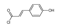 2-Propenoyl chloride, 3-(4-hydroxyphenyl)-, (2E)- structure