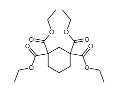 1,1,3,3-tetraethoxycarbonylcyclohexane结构式