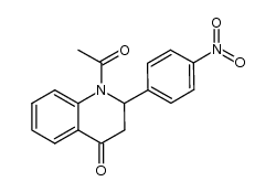 1-acetyl-2-(4-nitrophenyl)-2,3-dihydroquinolin-4(1H)-one结构式