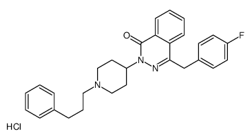 4-[(4-fluorophenyl)methyl]-2-[1-(3-phenylpropyl)piperidin-4-yl]phthalazin-1-one,hydrochloride结构式