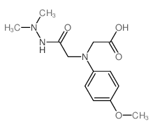 [[2-(2,2-Dimethylhydrazino)-2-oxoethyl]-(4-methoxyphenyl)amino]acetic acid结构式