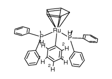 (η5-cyclopentadienyl)bis(methyldiphenylphosphine)phenyl-d5-ruthenium Structure