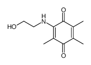 2-(2-hydroxyethyl)amino-3,5,6-trimethylbenzoquinone结构式