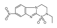 2-ethyl-8-nitro-3,4-dihydro-[1,2,5]thiadiazino[5,6-a]benzimidazole 1,1-dioxide结构式