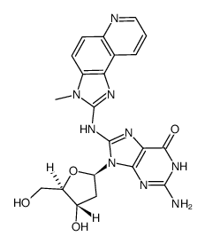 N-(deoxyguanosin-8-yl)-2-amino-3-methylimidazolo(4,5-f)quinoline结构式