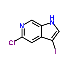 5-氯-3-碘-1H-吡咯并[2,3-c]吡啶结构式